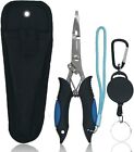 Fishing Pliers Stainless Steel Long Nose Hook Remover with Sheath and Lanyard