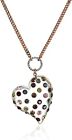 Betsey Johnson Multi-Colored Stone Lucite Heart Pendant Necklace | Long Length |