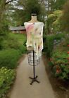 White Sheer Flower Poncho Cape Top Vintage 90s Beach Cover Up Fairy Boho Hippie