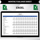 Monthly Balance Sheet Template | Excel Monthly Statement of Financial Position