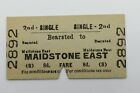 BTC (S) Railway Ticket 2892 Bearsted to Maidstone East 2nd single 17MY61