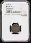 1877 P Small Cents Indian Head NGC VG Details BN