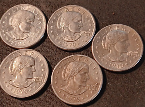New Listing5- 1979 Susan B Anthony Dollar Coins