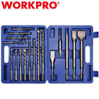 WORKPRO 17PC SDS-Plus Rotary Hammer Drill Bits Chisel Set Carbide-Tipped Masonry