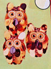 Walco OWL Makes 3 RARE Vtg 1977 Sequin Bead Christmas Ornament Craft Kit Birds