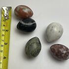 New ListingLot of 5 Glass Rock Stone Decorative Eggs Assorted Colors