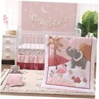 Safari Crib Bedding Set for Girls, 4pc Organic Cotton Crib Comforter Set,