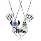 2 x Lilo & And Stitch Necklace Pendant Charm Disney Best Friend Friends Chain