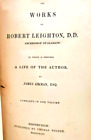 RELIGION: WORKS OF ROBERT LEIGHTON, D.D., 1844, Archbishop of Glasgow,