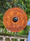 Wooden Warrior Viking Round Shield Knight Battle Medieval Carving Cosplay Wall