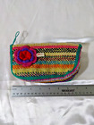 Peru Zipper Bag Wallet Make Up Lined Pouch Wool  Peruvian Handcrafted New