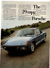 1974 Print Ad  Porsche 914 2.0 Liter 29 miles to the gallon sport car Mid-Engine