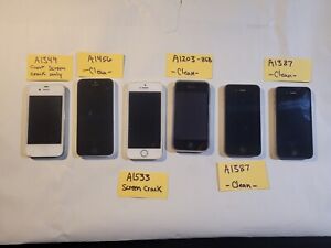 Apple iPhone A1387 A1203 A1456 A1349 Lot Of 6 For Parts Untested