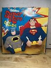 New In Box, Wilton Super Hero Cake Pan Set Batman & Superman W/Factory Box 1977