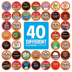 Two Rivers Flavored Coffee Pods Variety Pack for Keurig K-Cup, 40 Count