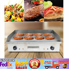 3000W Commercial Electric Griddle Flat Top Grill Hot Plate BBQ Grill Countertop!