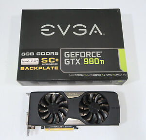 New ListingEVGA GeForce GTX 980 Ti Graphics Card, 06G-P4-4995-KR, 6GB GDDR5 SC+ w Backplate