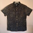 RVCA Shirt Mens XL Relaxed Fit Button Up Short Sleeve Casual Surfing Dark