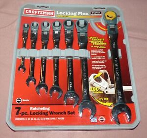 Craftsman 942401 Metric 7-Pc. Locking Flex Ratcheting Wrench Set USA Made