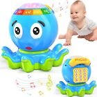 Crawling Musical Baby Octopus Tummy Time Toys 0-6 6-12 Months Light Up Animal...