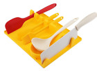 Yellow Silicone Spoon Rest Drip Tray 10x8