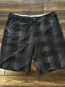 Adidas Ultimate Check Black Gray Stretch Performance Golf Shorts Men's Size 40