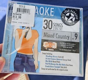 NWT*  Mixed Country Music Vol. 9 by All Star Karaoke (Cd Jan-2007)  [2 Disc Set]