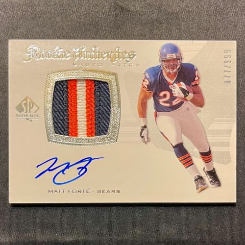 New Listing2008 SP Authentic MATT FORTE #298 Patch Auto RC Rookie Card RPA #'d /999 - BEARS