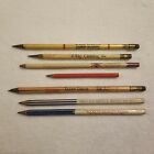 7 Vintage Rare Sharpened Small Thin Pencils - Feed Mills, TIME Magazine