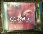 TDK CD-RW Rewritable Blank CDs 80 Min 700 MB Pack Of 5 (with bonus marker)