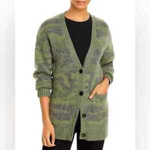 Rails Runi green gray camel wool blend button up cardigan Large