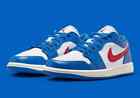 Nike Air Jordan 1 Low Shoes Sport Blue Gym Red White DC0774 416 WOMEN'S SIZE 7