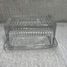 Vintage Heavy Glass Retro Style Beurre Butter Dish