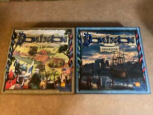 LOT OF 2 - DOMINION + SEASIDE 1st Edition Board Game - Cards Sealed NEW