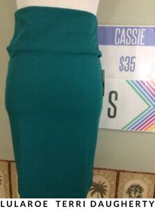 LuLaRoe NWT Cassie Pencil Skirt  Size S Solid Teal Green