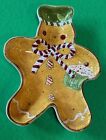 Laurie Gates Holiday Treats Gingerbread Man Candy Dish/Spoon Rest/Partyware