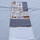 White Grey Pink Yellow Antique Motifs Tablecloth 58