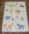 Pottery Barn Kids Baby Toddler quilt Crib Blanket 36” X 48 ABC Animals Handcraft