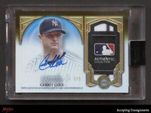 New Listing2023 Topps Dynasty Gerrit Cole PINSTRIPE JERSEY MLB LOGO PATCH AUTO Gold 1/1