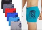 Lot 6 Pack Mens Microfiber Boxer Briefs Underwear Compression Stretch #MSP020