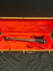 Mid 80's Vintage Charvel Model 3 Red/Black Guitar-Kahler-Original Tweed Case