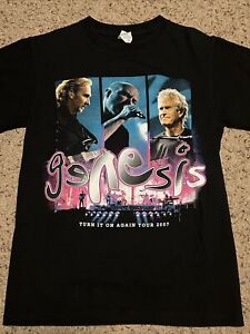 GENESIS Vintage Turn It On Again Tour 2007 Shirt Small Phil Collins