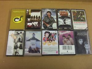 Lot of 10 80's/90s Alt./Pop Rock Cassette Tapes Matthew Sweet, Andy Taylor, ++++