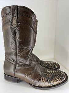 Texas Legacy Snake Leather Boots Mens 12.5