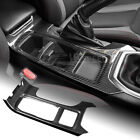 Black Gear Shift Panel REAL HARD Carbon Fiber Cover For Subaru WRX STI 2022-2023