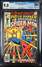 Peter Parker The Spectacular Spider-Man #3 CGC 9.0 OWTW - First App Lightmaster