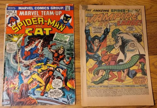 Amazing Spider-Man 102 (Coverless) Marvel Team-Up 8 with The Cat (Poor) LOT of 2