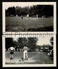 New Listing2 PICS WOMEN PLAYING BASEBALL IN PARK OLD/VINTAGE PHOTO SNAPSHOT- M229