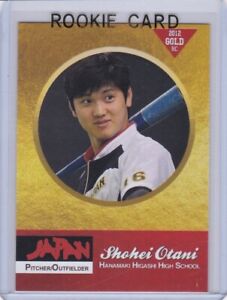 SHOHEI OHTANI ROOKIE CARD Los Angeles Angels Baseball JAPAN GOLD $$ RC MINT!