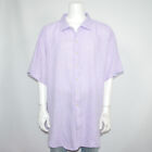ROCHESTER 100% Linen Lavender Short Sleeve Casual Shirt Sz 5XL